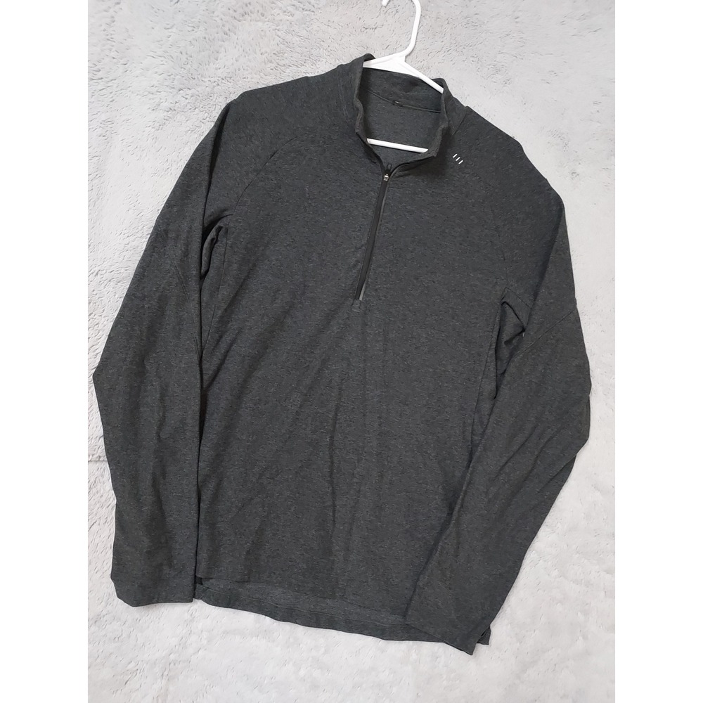 Lululemon Pullover Mens LargeSurge Warm Performance Half Zip Gray Jersey EUC